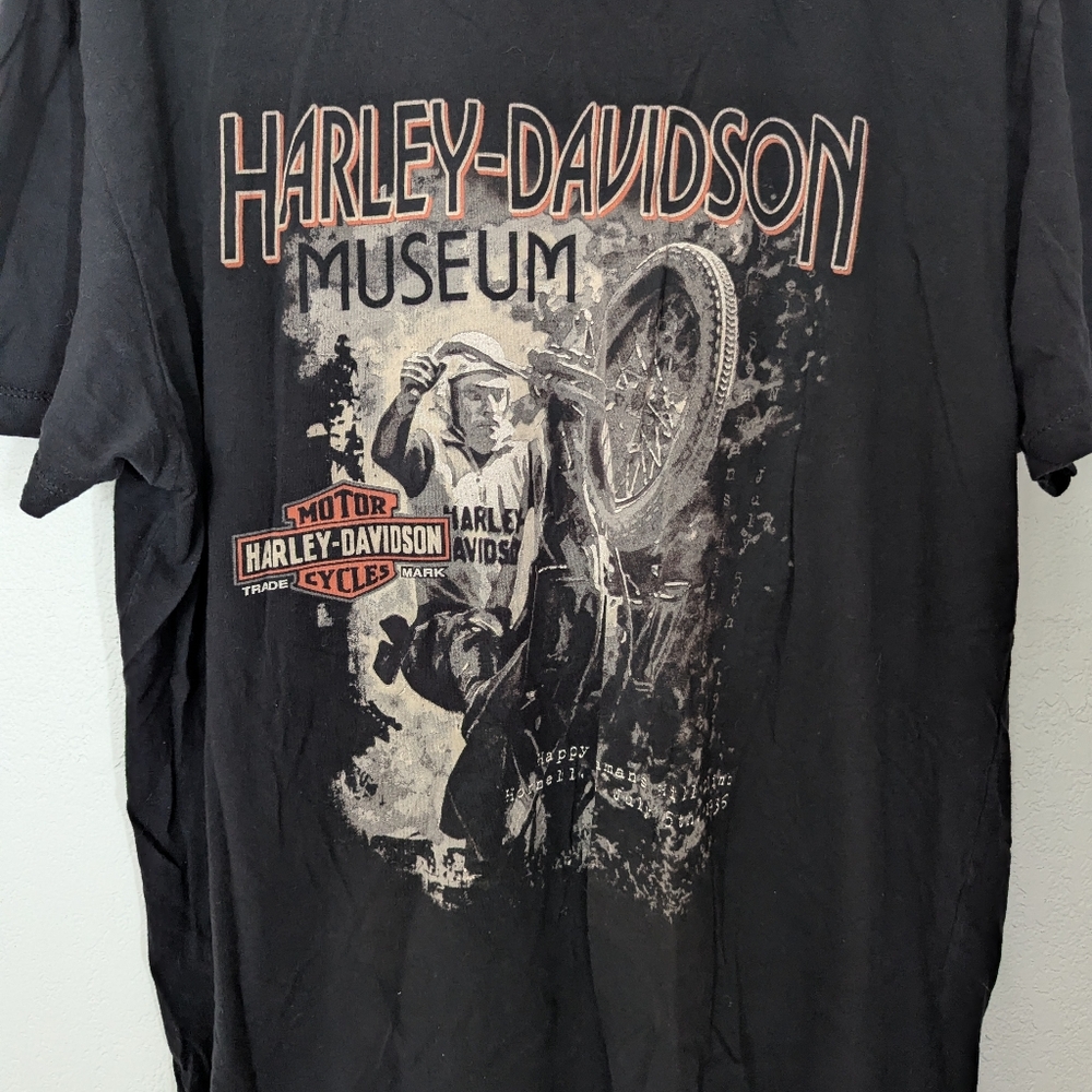 Harley Davidson Museum Milwaukee Wisconsin Black Short Sleeve Tee Size XL - Picture 2 of 6
